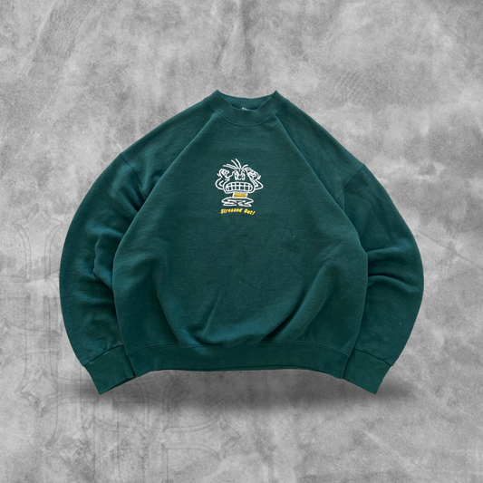 Forrest Green Stressed Out Sweatshirt 1990s (XL)