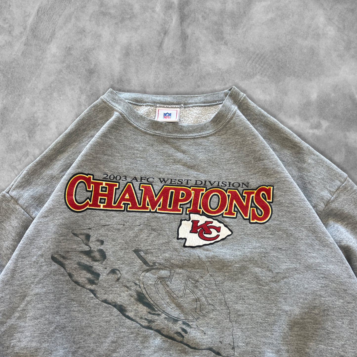 Gray Kansas City Chiefs Sweatshirt 2003 (XL)