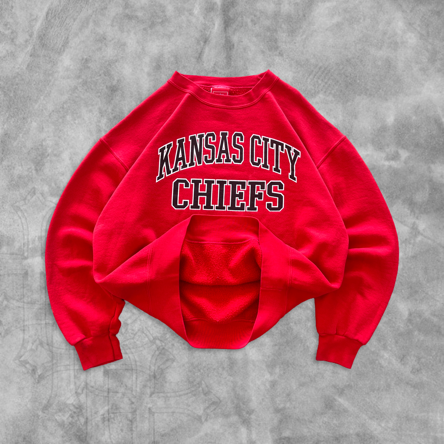 Cherry Red Kansas City Chiefs Sweatshirt 1990s (M)
