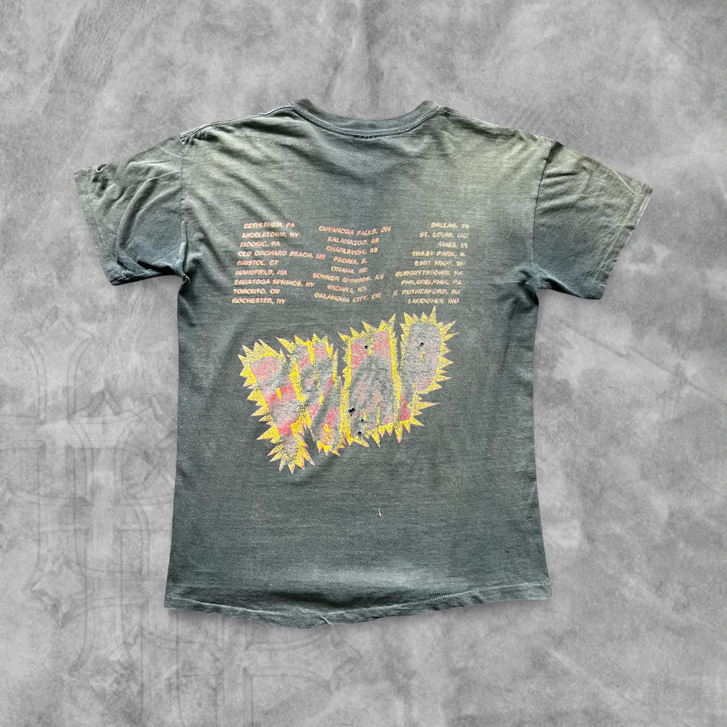 Faded Black Aerosmith Pump Shirt 1989 (M)