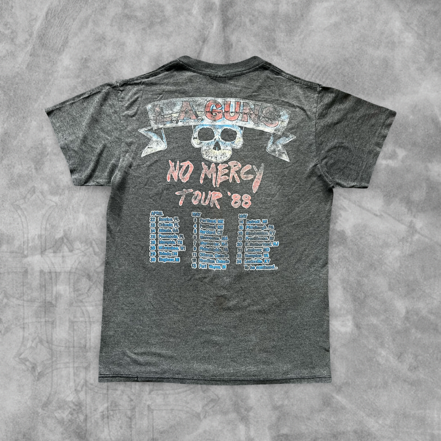 Faded Black L.A Guns Shirt 1989