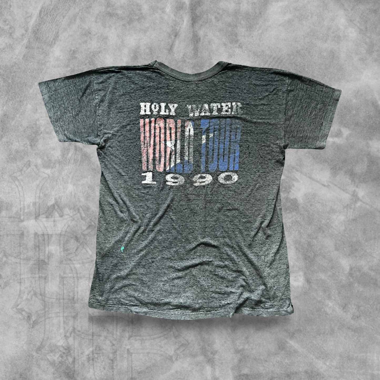 Faded Distressed Black Holy Water Bad Company Shirt 1989 (L)
