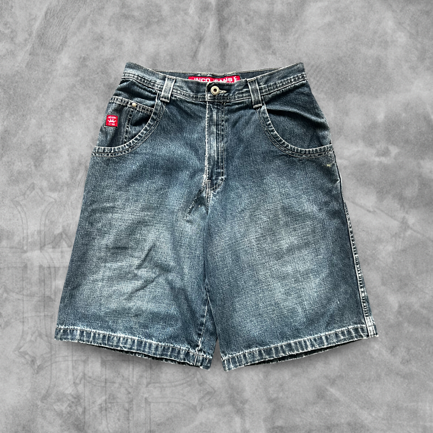 Denim Jnco Jeans Bulldog Shorts 1990s (32)