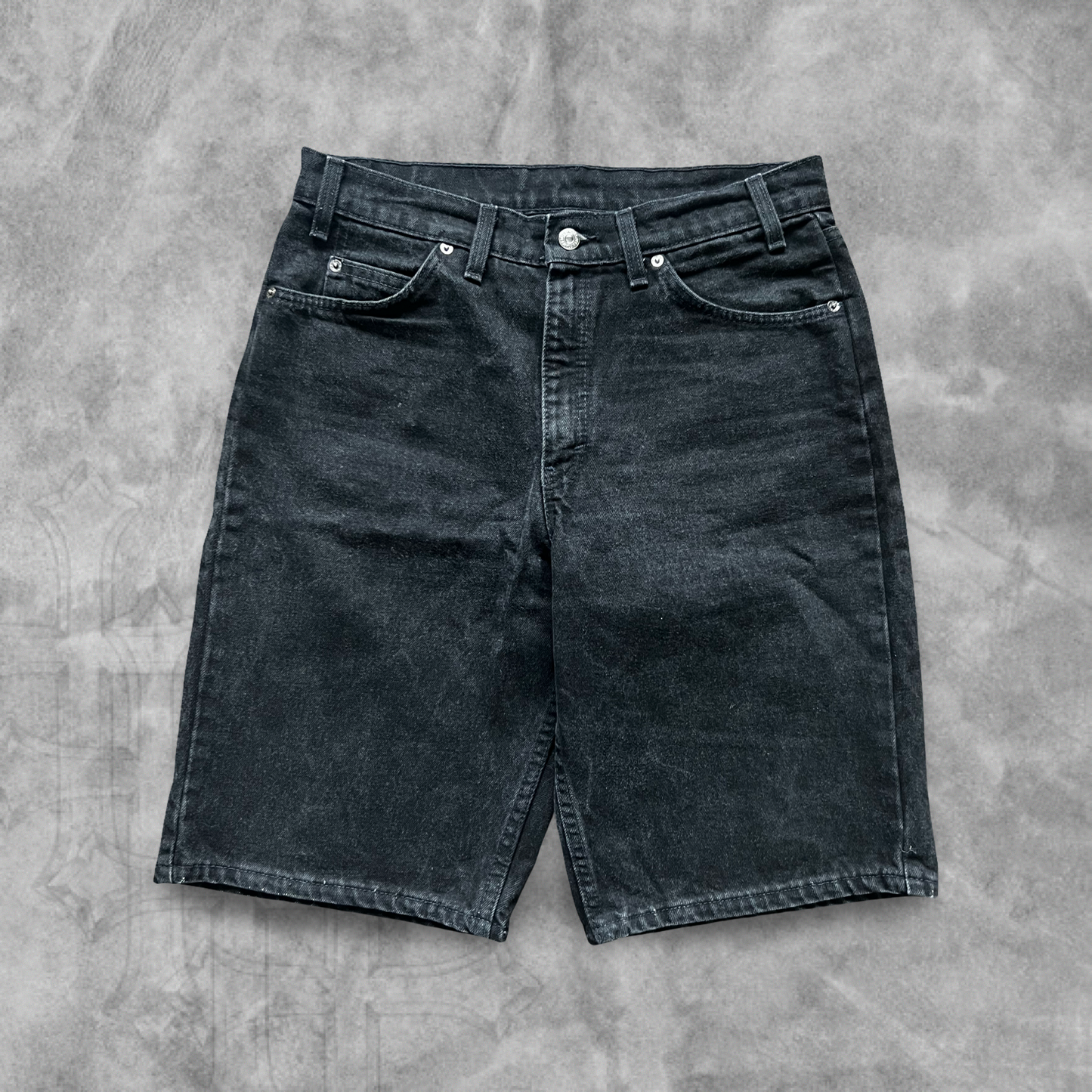 Black Denim Levi 550 Shorts 1992 (33)