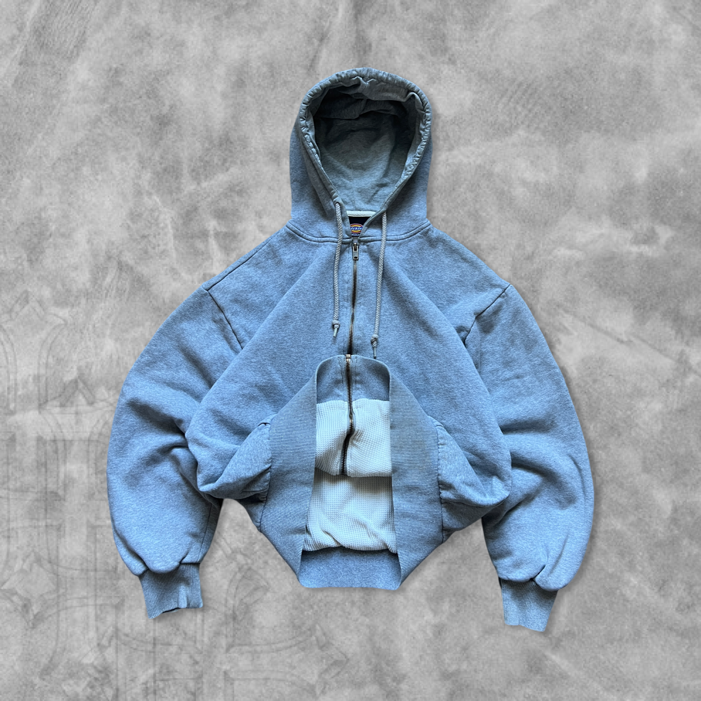Light Grey Dickies Thermal Hooded Jacket 1990s (S)