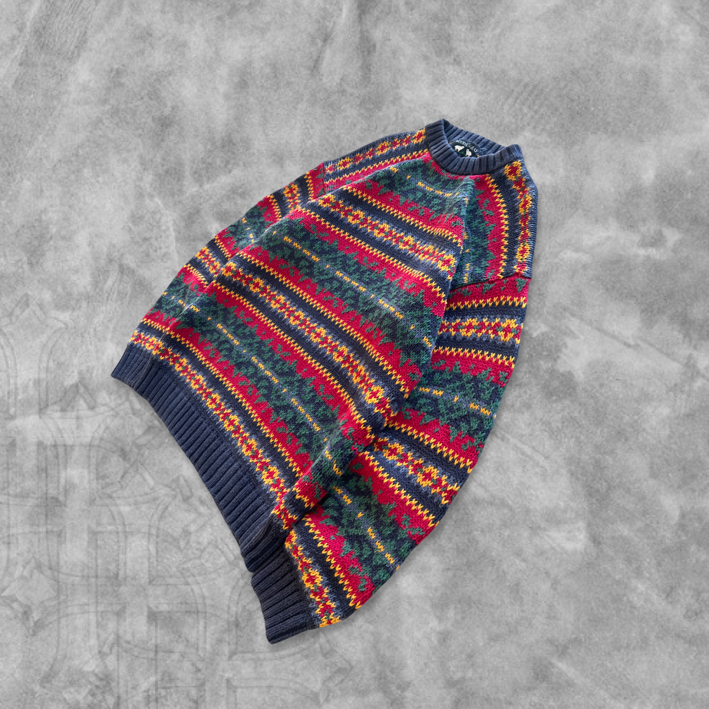 Multicolored Knit Sweater 1990s (L)