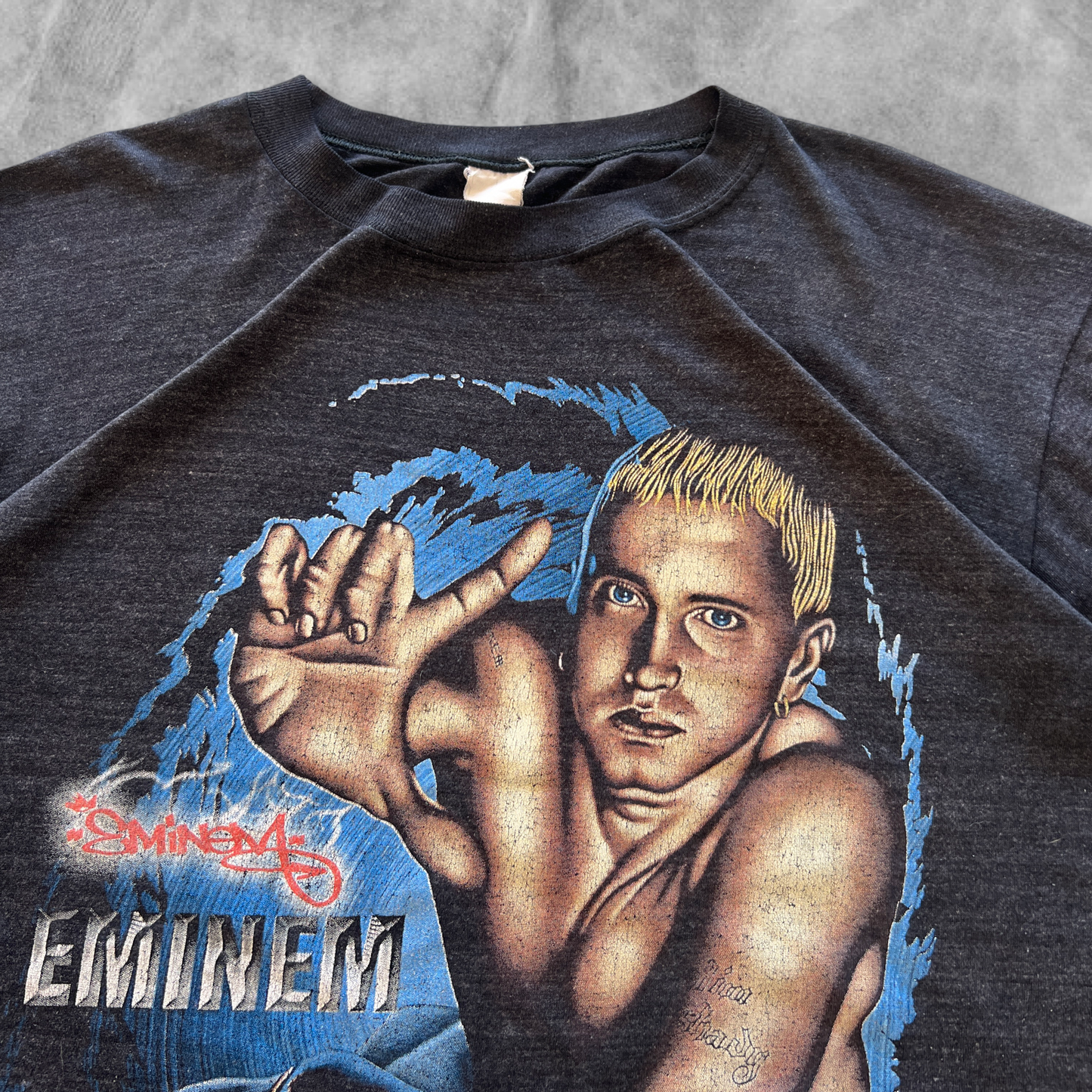 Faded Pebble Gray 8 Mile Eminem Shirt 2002 (L)