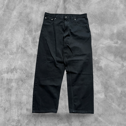 Black Denim Joker Baggy Jeans 2000s (38x30)