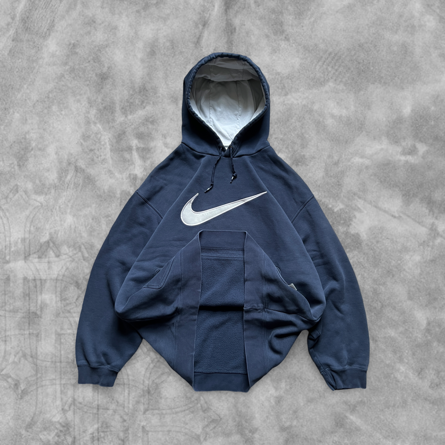 Navy Blue Nike Hoodie 2000s (XL)