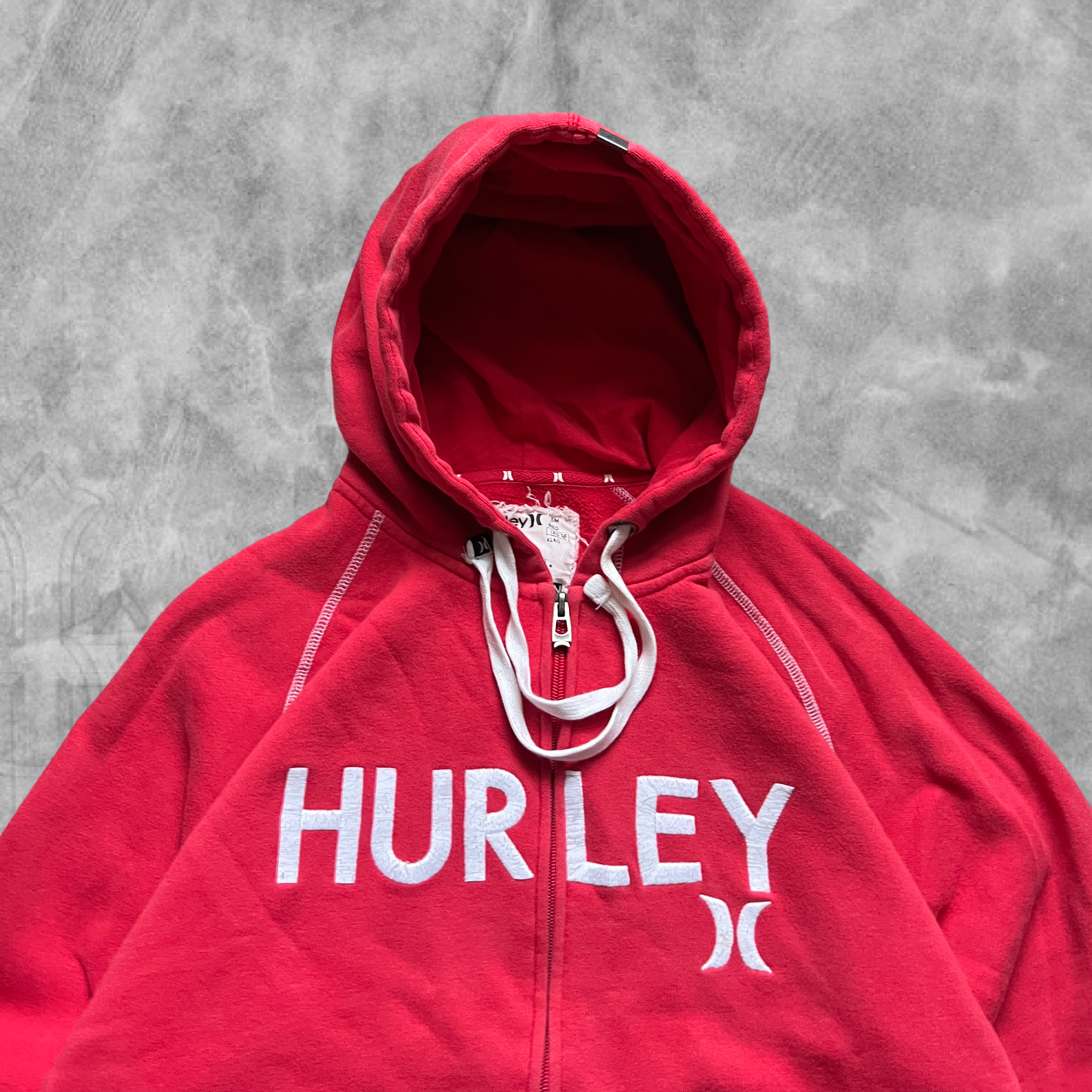 Faded Cherry Red Hurley Hooded Jacket 2000s (L)