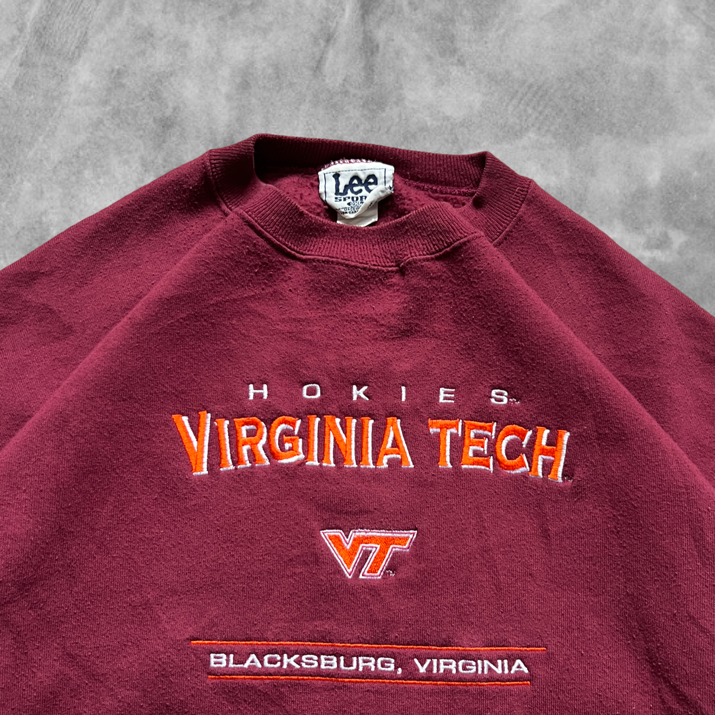 Maroon Virginia Tech Hokies Sweatshirt 1990s (XXL)