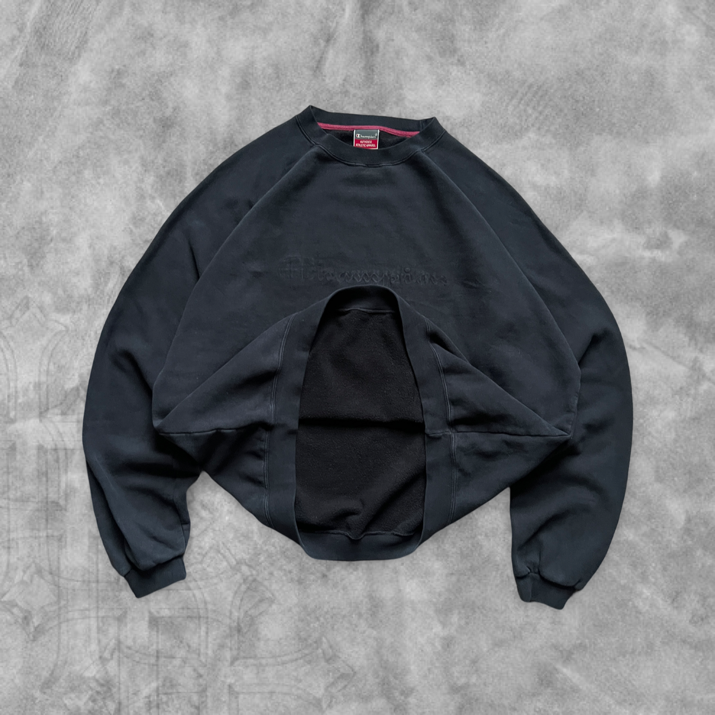 Ebony Black Champion Sweatshirt 1990s (XL)