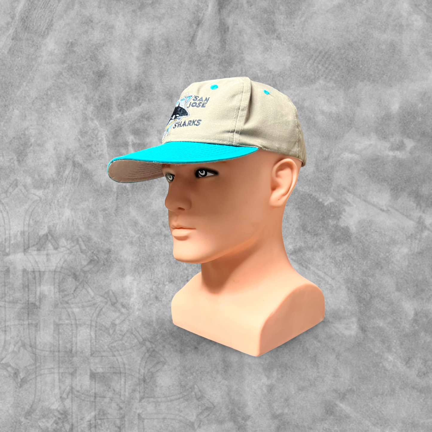 Tan San Jose Sharks Logo SnapBack 1990s