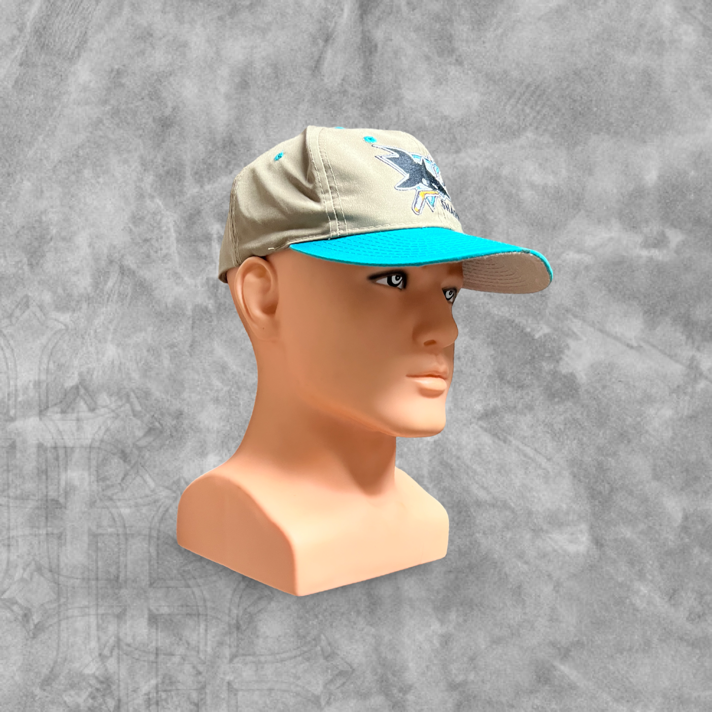 Tan San Jose Sharks Logo SnapBack 1990s