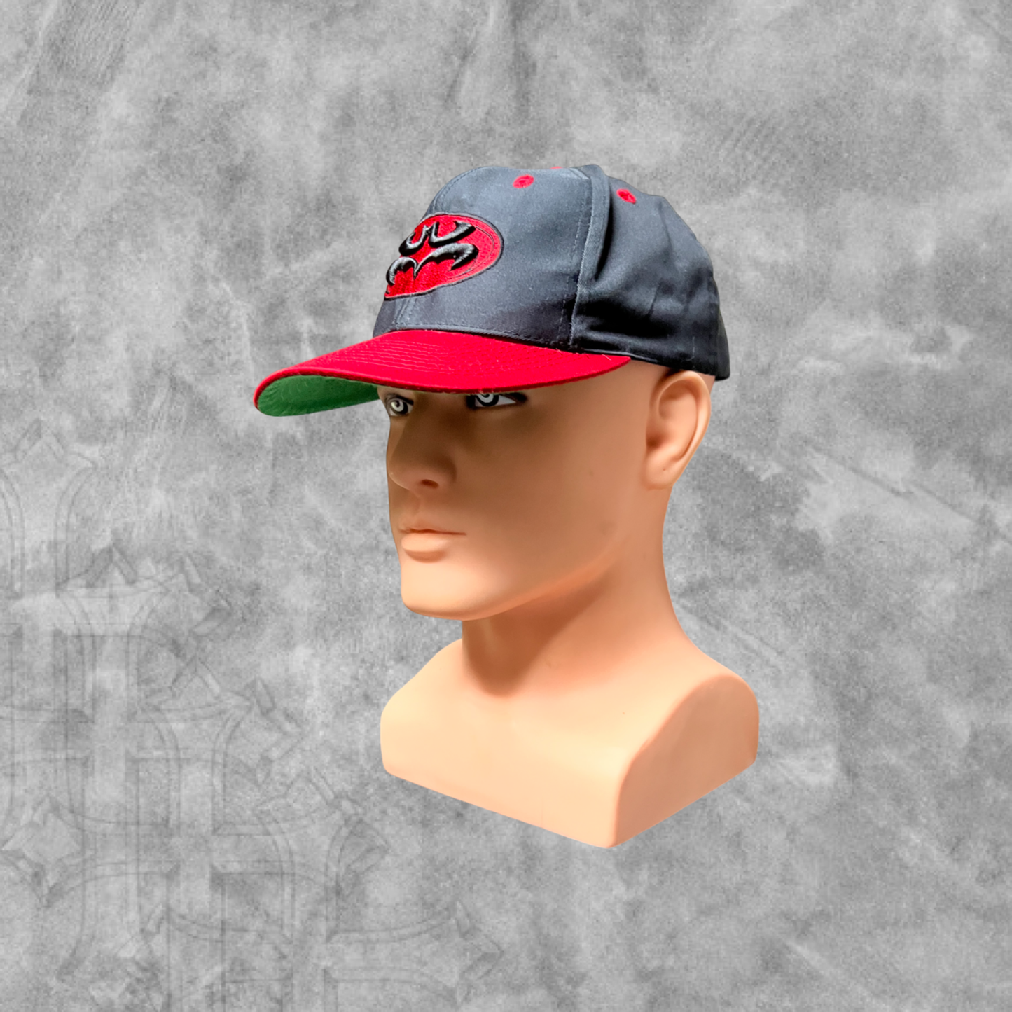 Black Batman Logo SnapBack Hat 1990s