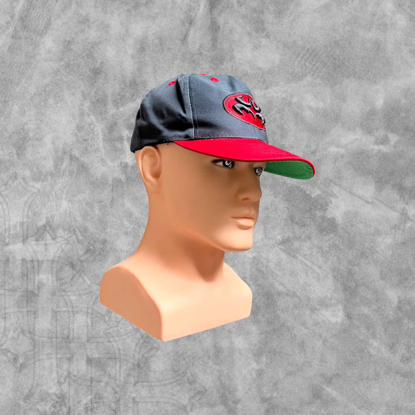 Black Batman Logo SnapBack Hat 1990s
