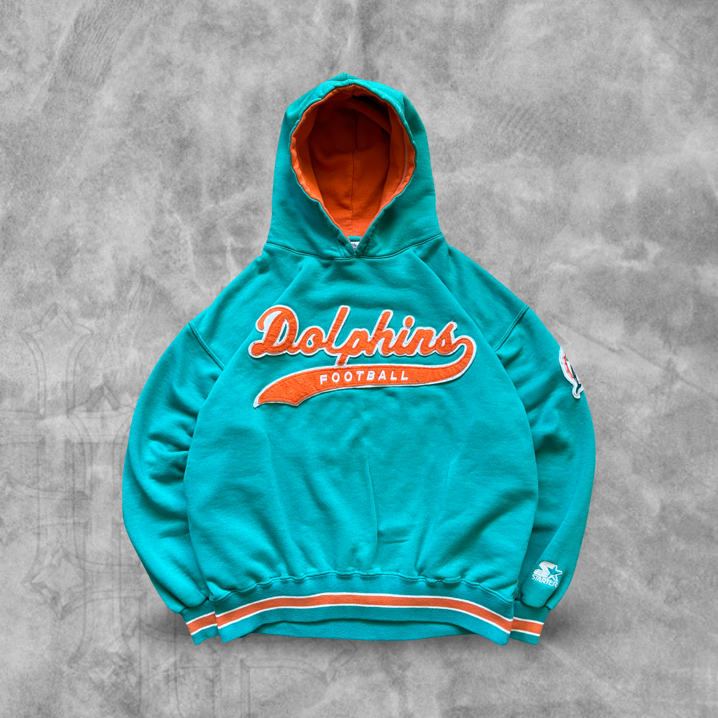 Teal Miami Dolphins Starter Hoodie 1990s (M)