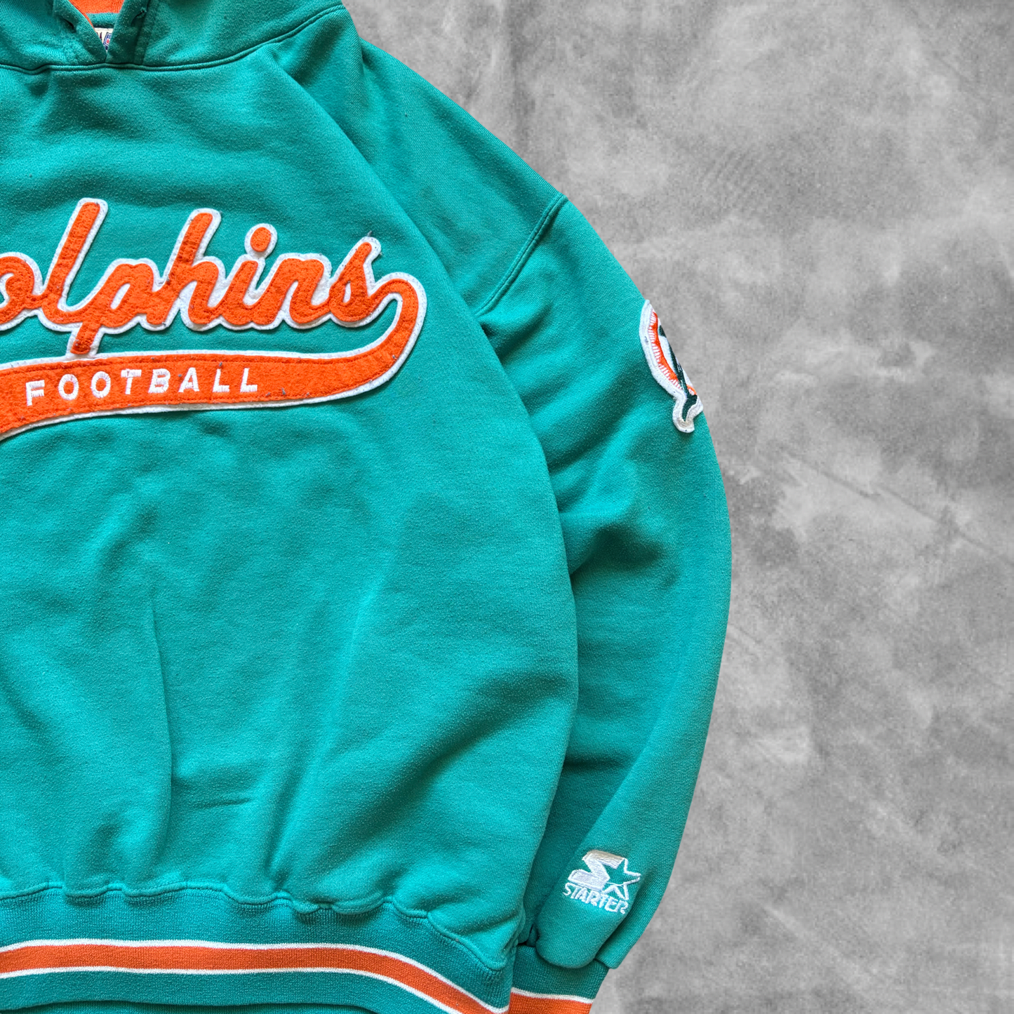 Teal Miami Dolphins Starter Hoodie 1990s (M)