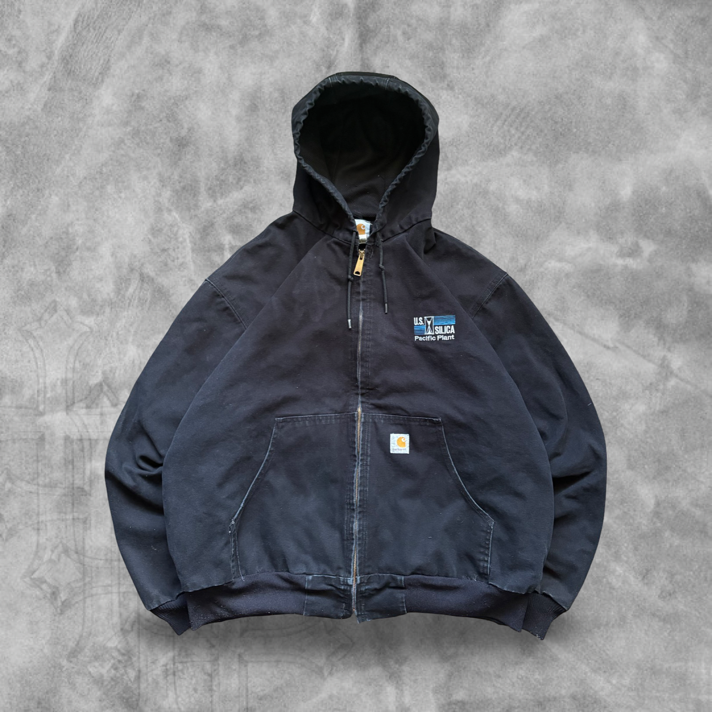 Black Carhartt Hooded Jacket 1990s (XL)