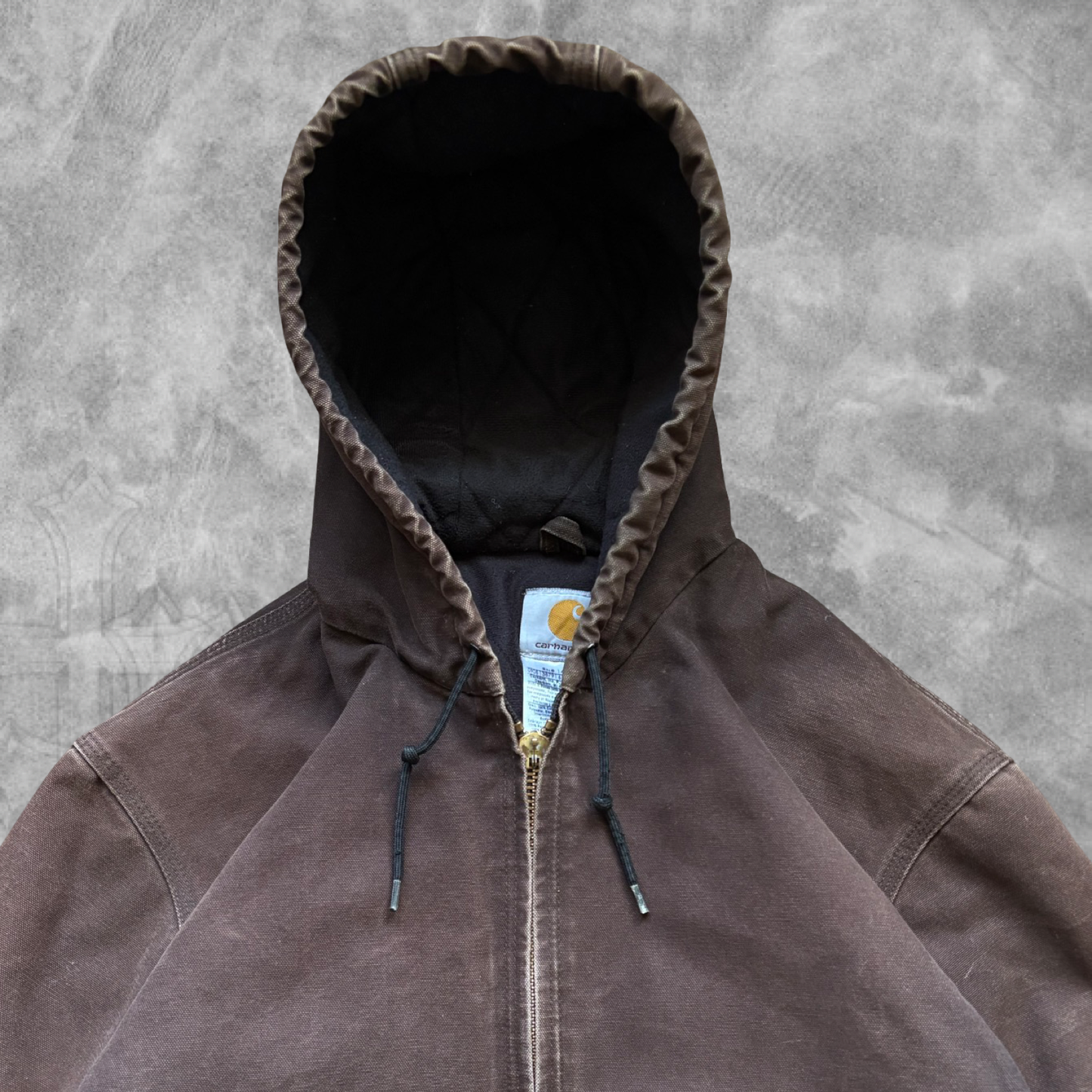 Mocha Brown Carhartt Hooded Jacket 2000s (L)