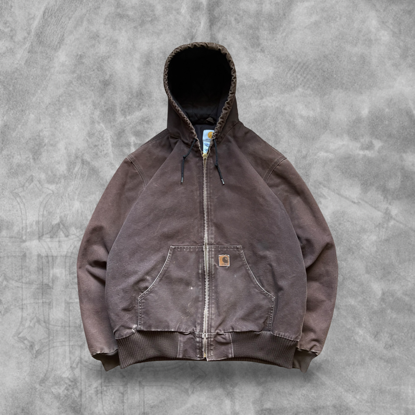Mocha Brown Carhartt Hooded Jacket 2000s (L)
