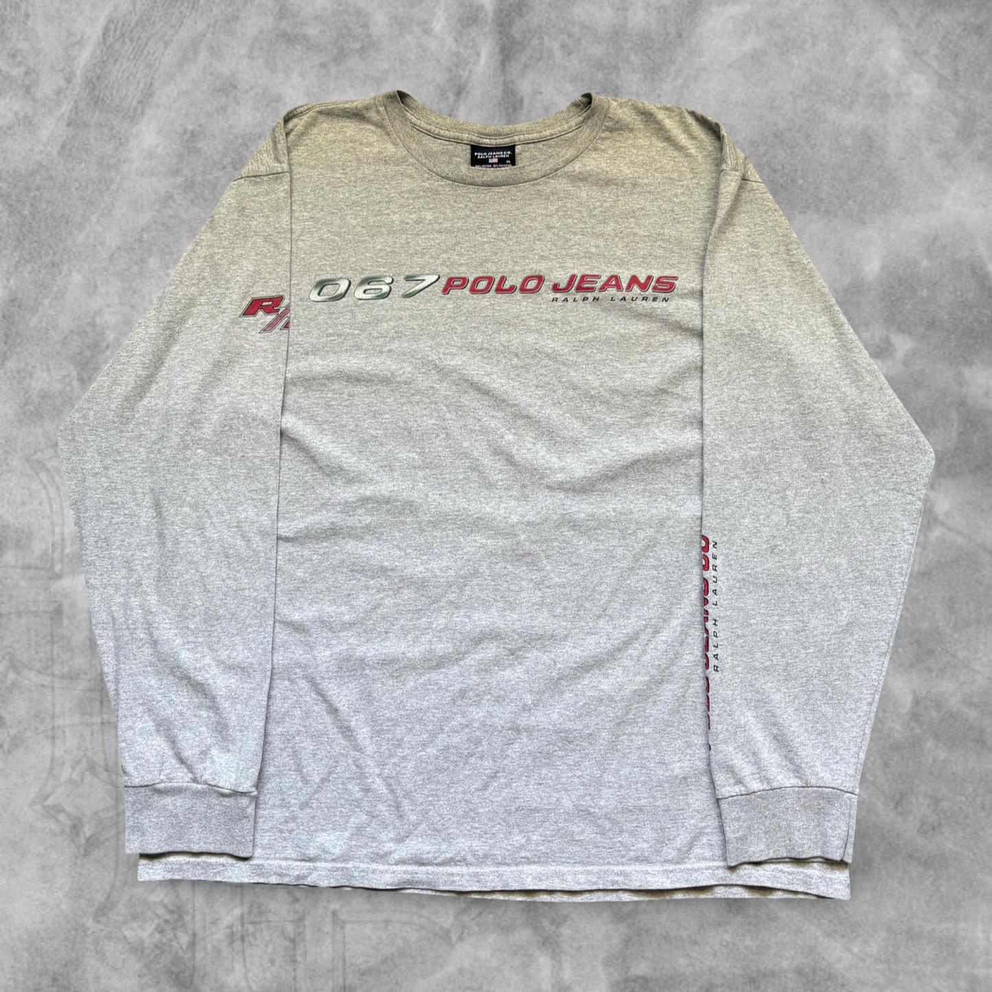 Grey Polo Jeans Shirt 1990s (XL)