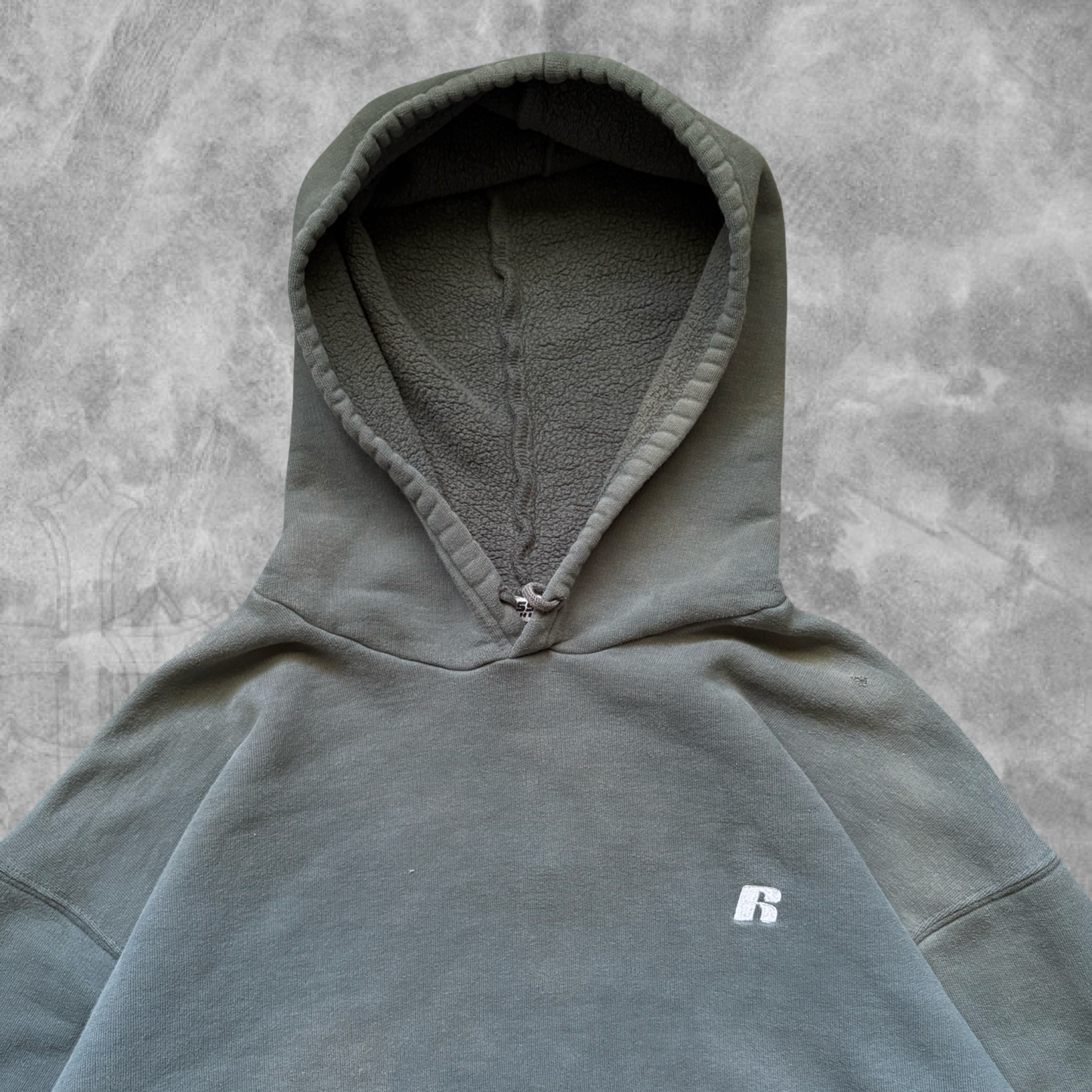 Pistachio Green Russell Hoodie 1990s (L)