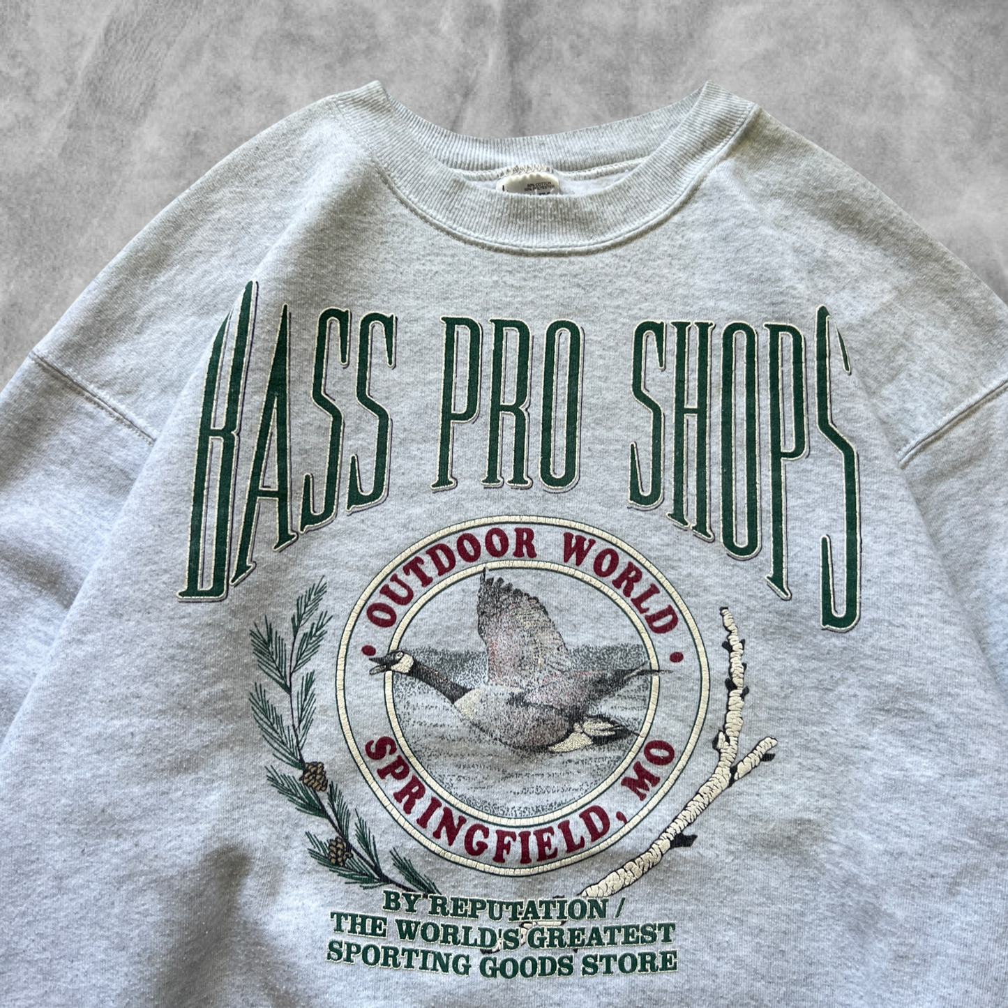 Grey Bass Pro Sweatshirt 1990s (L)