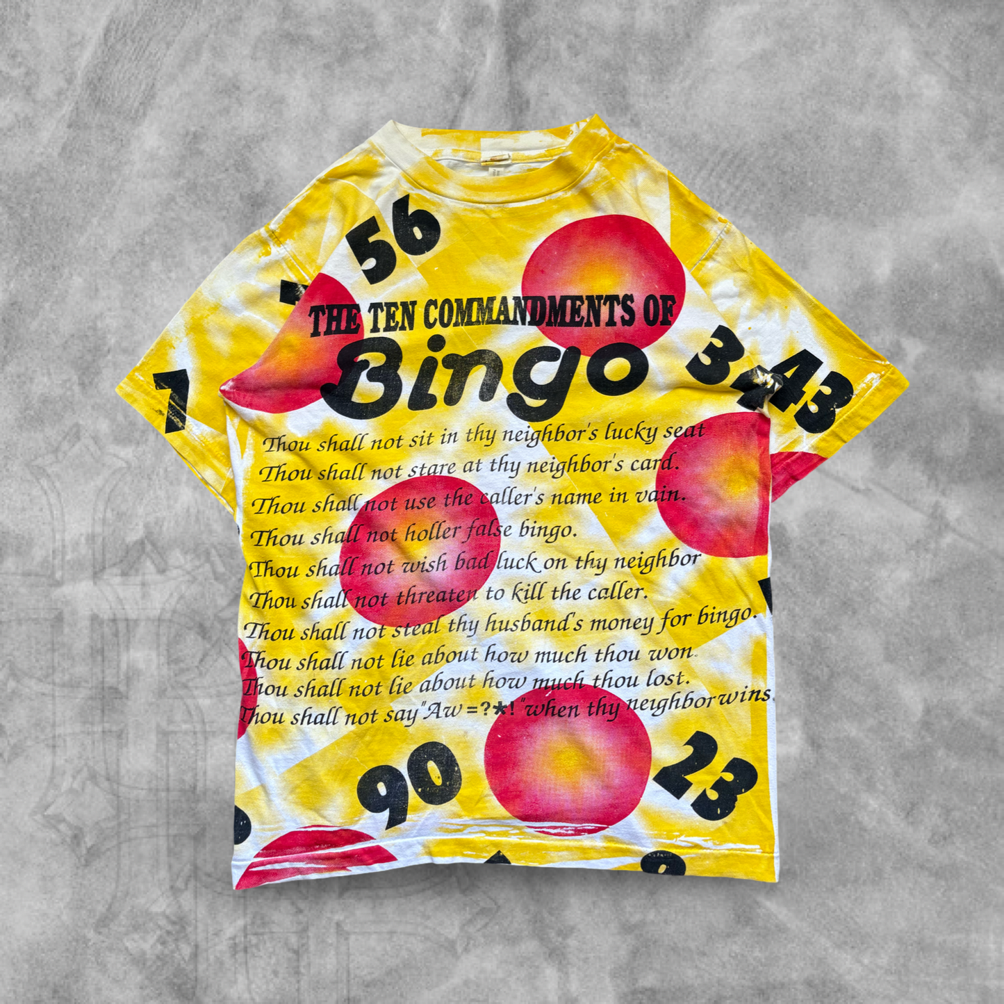 Multicolored 10 Commandments Of Bingo AOP Shirt 1990s (L)