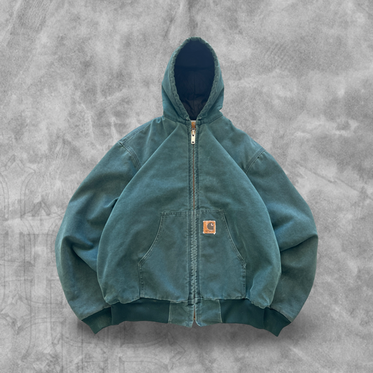 Forrest Green Carhartt Hooded Jacket 1990s (L)