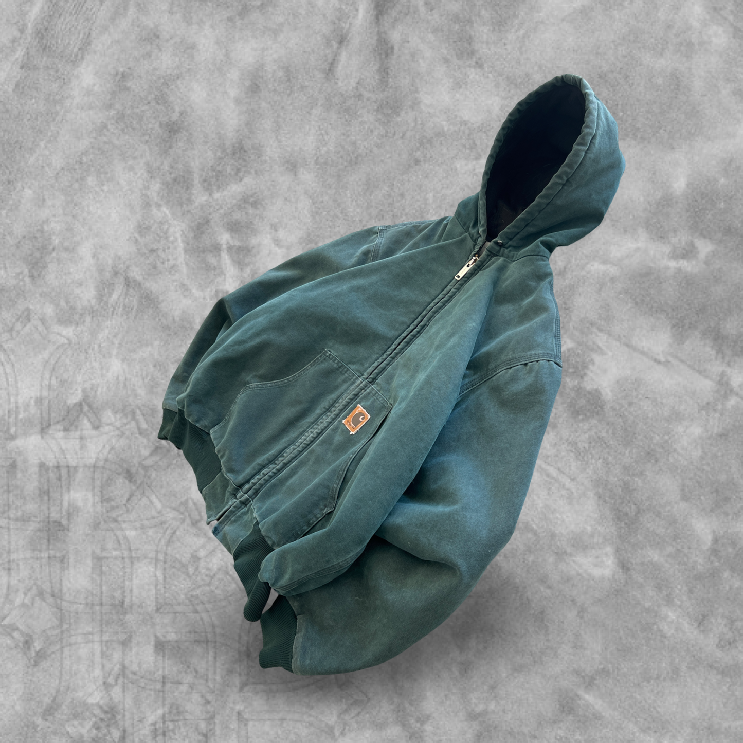 Forrest Green Carhartt Hooded Jacket 1990s (L)