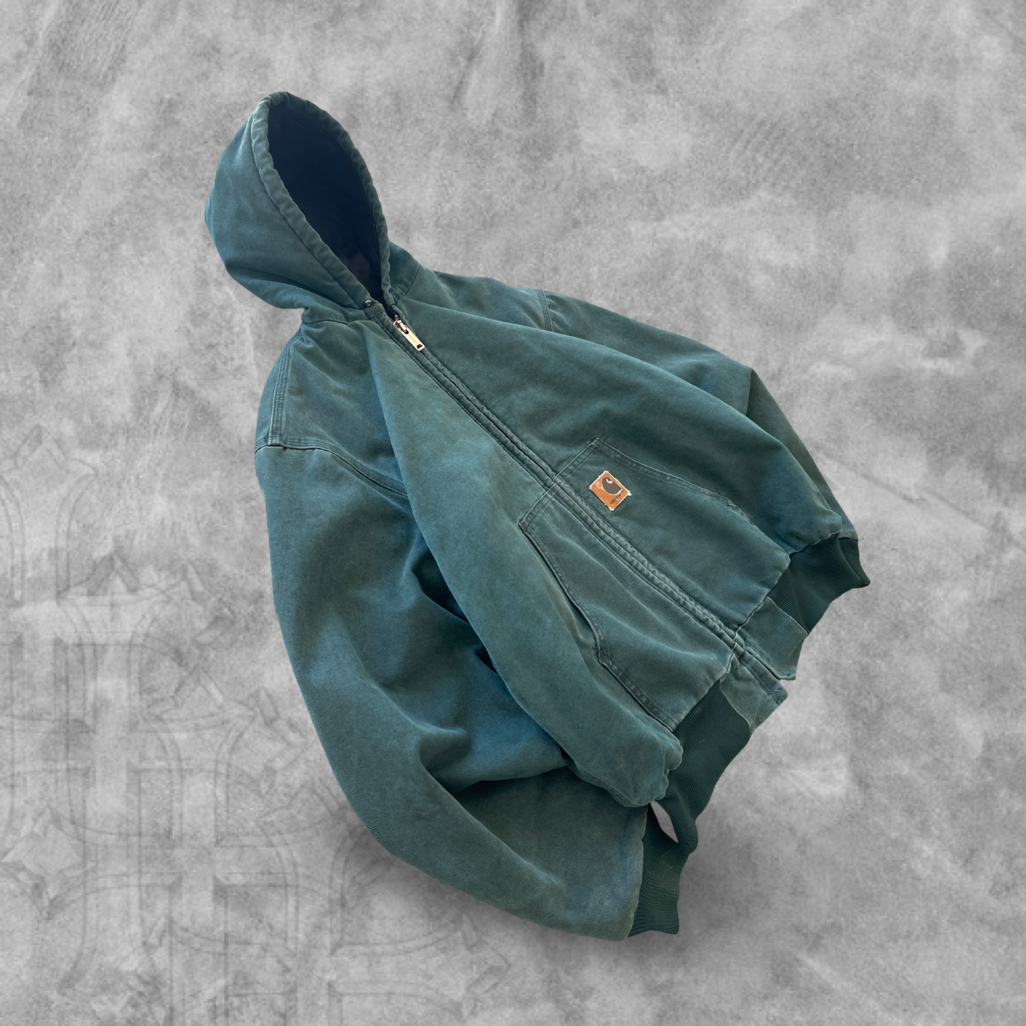 Forrest Green Carhartt Hooded Jacket 1990s (L)
