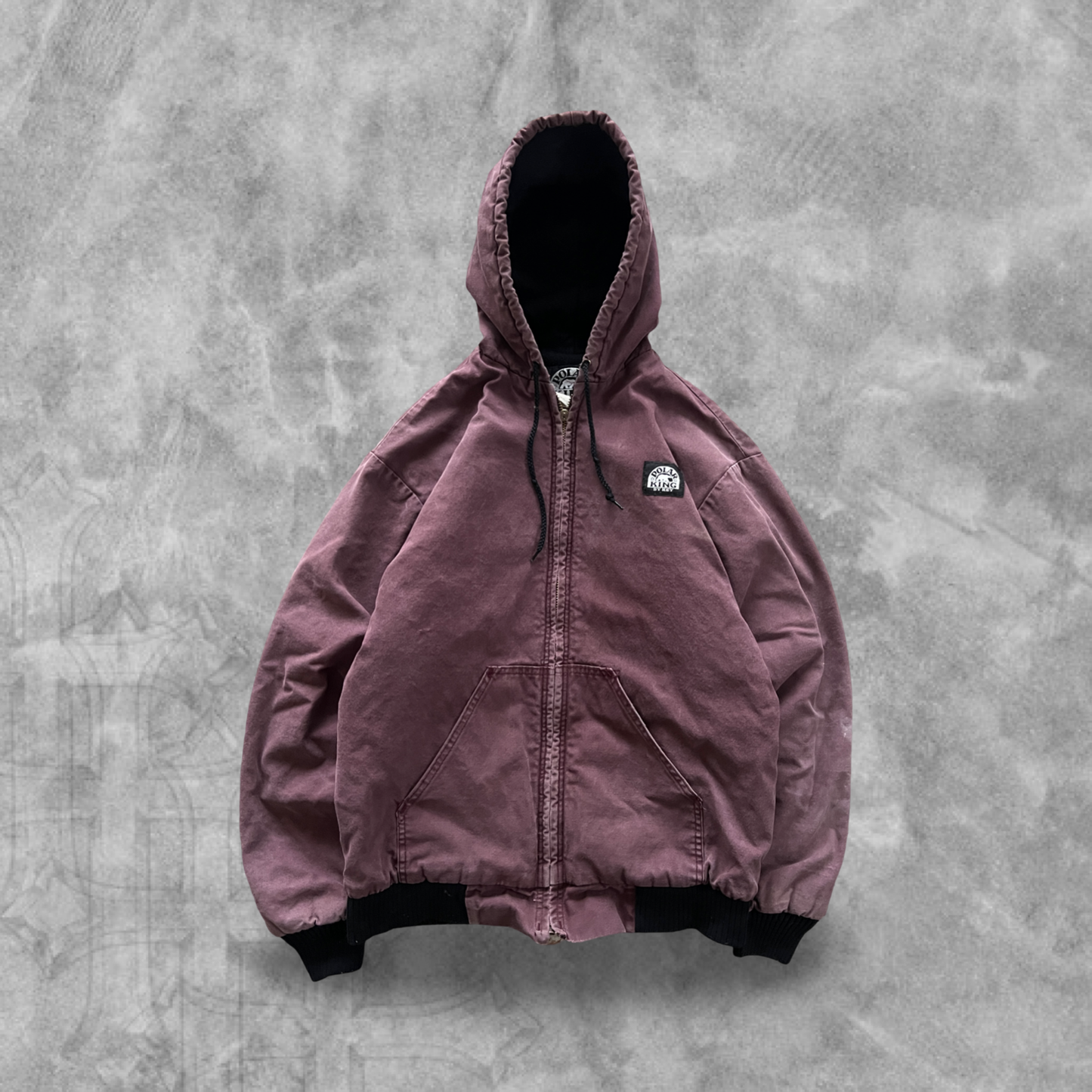 Faded Maroon Key Hooded Jacket 1990s (M)