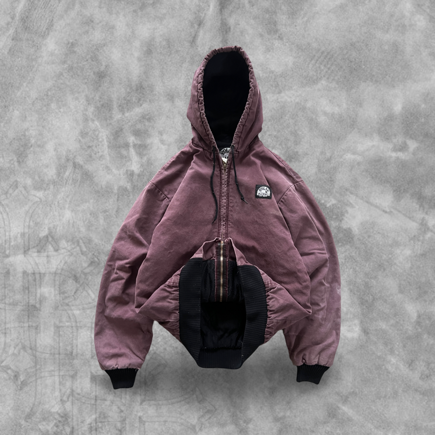 Faded Maroon Key Hooded Jacket 1990s (M)