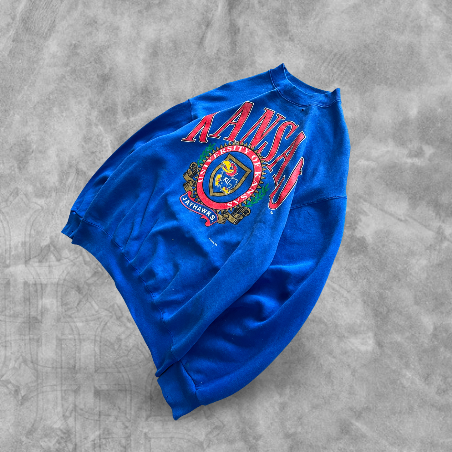 Blue Kansas Jayhawks Sweatshirt 1990s (XL)