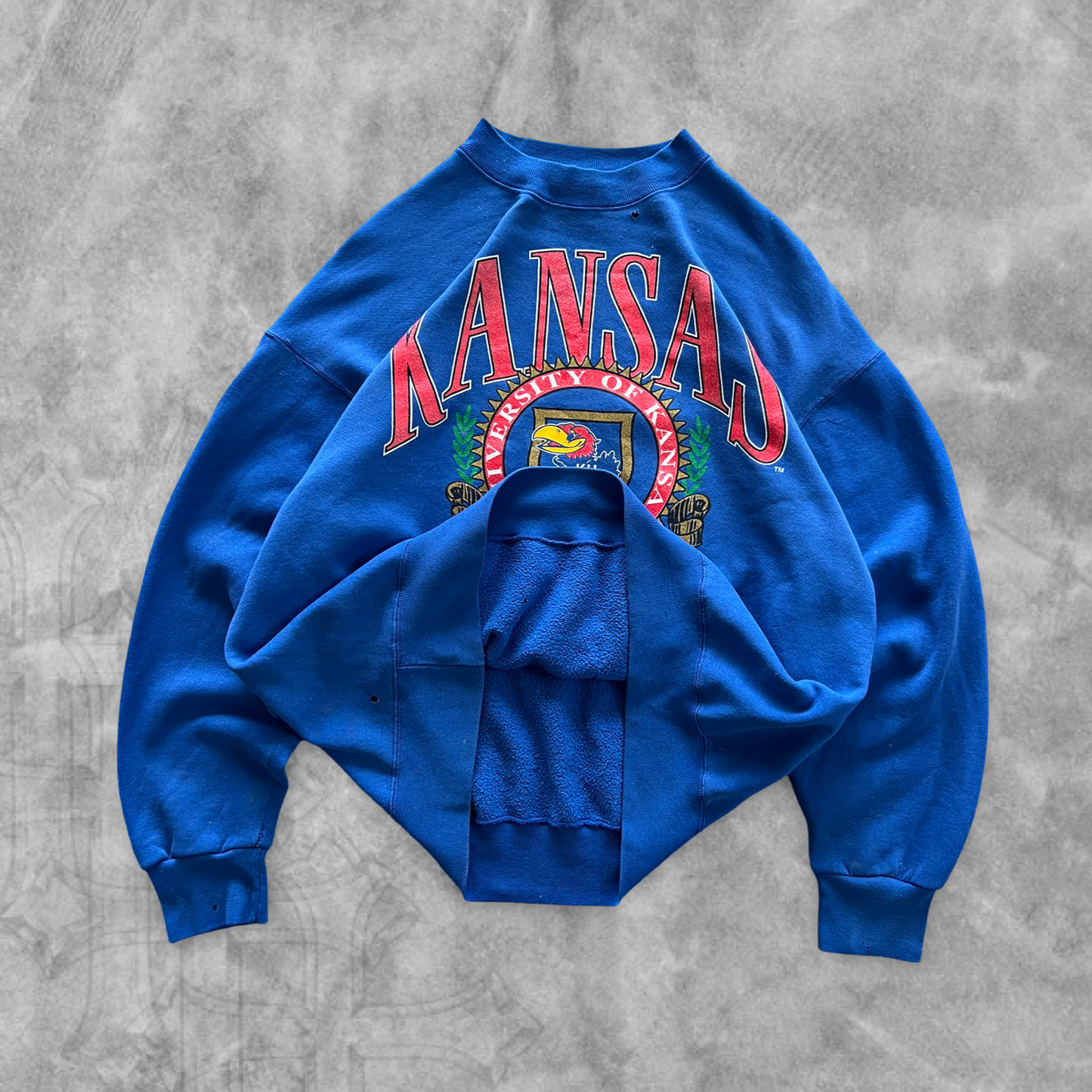 Blue Kansas Jayhawks Sweatshirt 1990s (XL)
