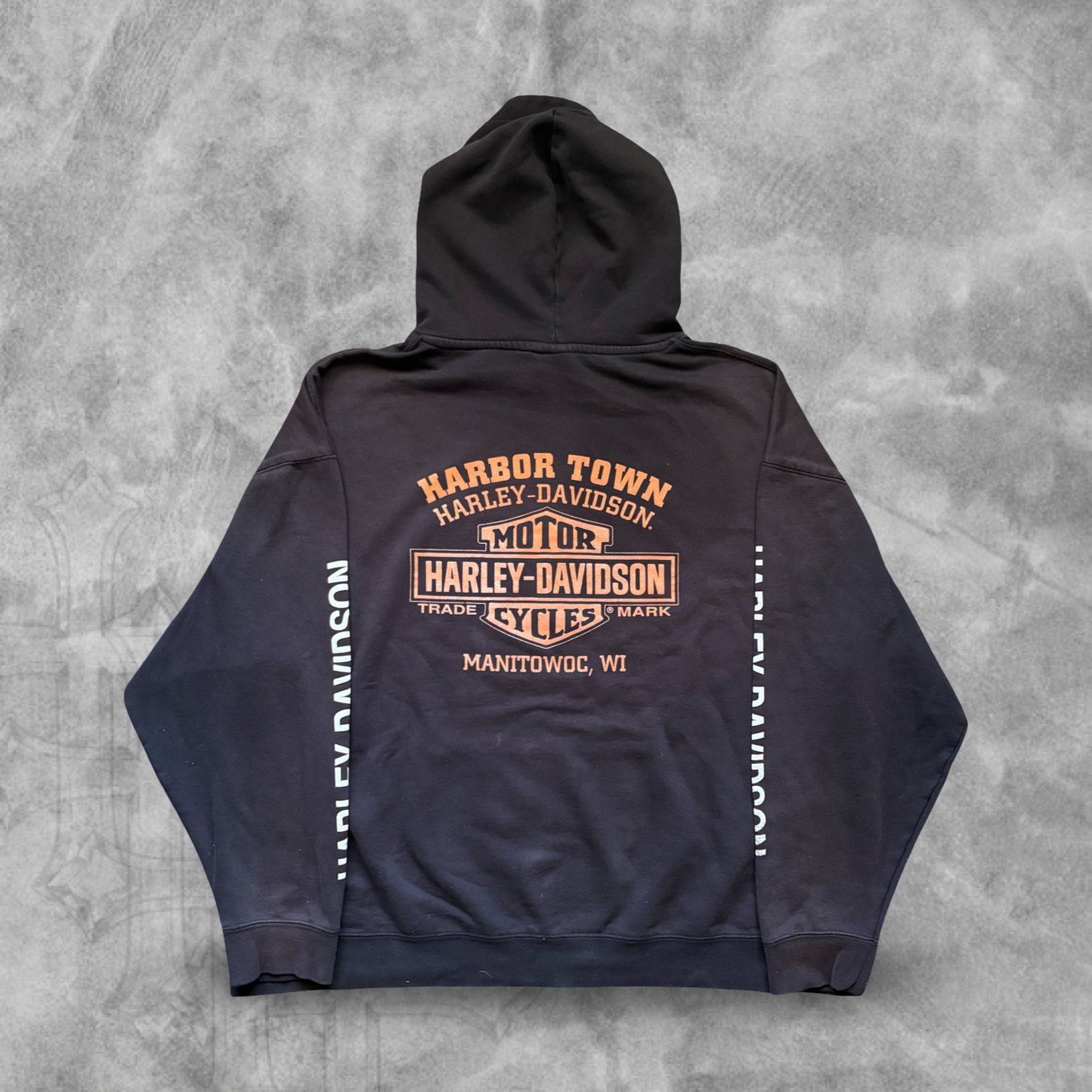 Black Harley Davidson Hoodie 2000s (XXL)