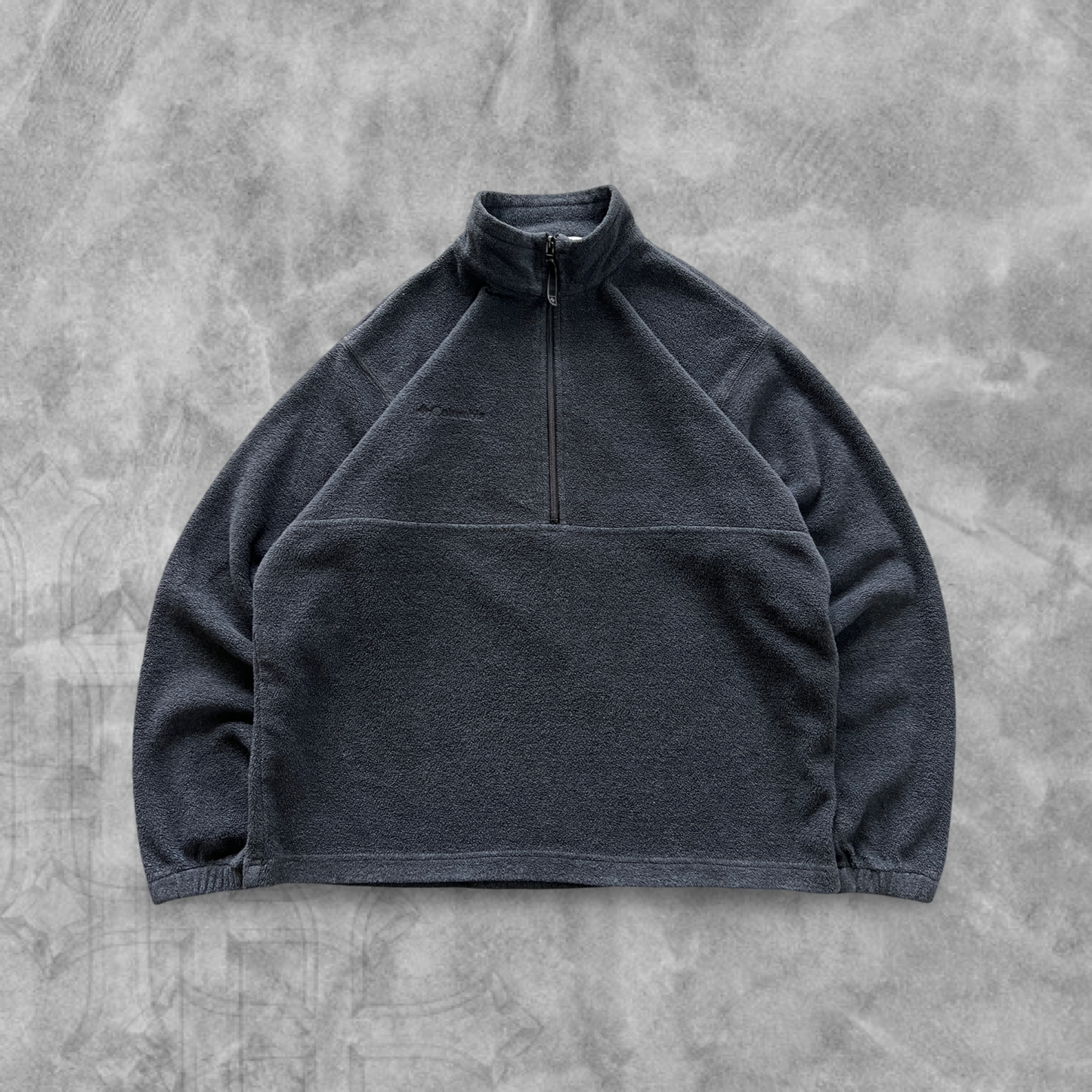 Charcoal Gray Columbia Quarter Zip Jacket 1990s (XL)