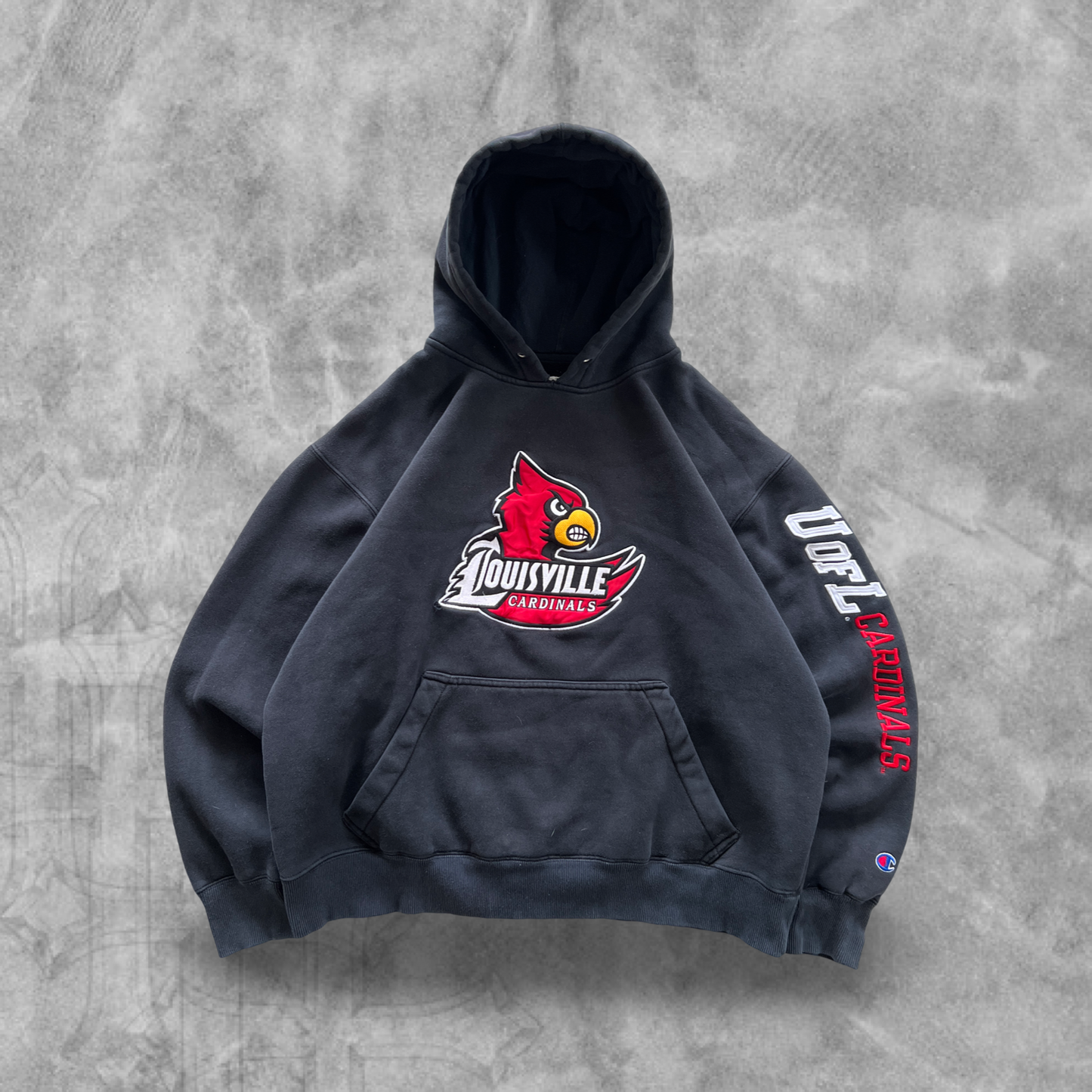 Black Louisville Cardinals Champion Hoodie 1990s (M)
