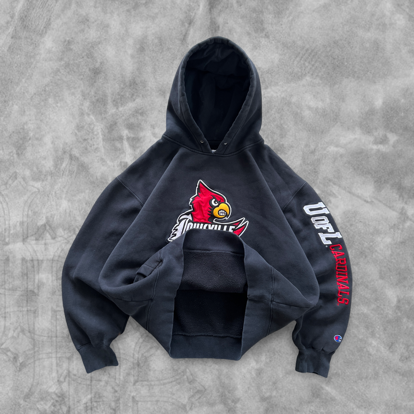 Black Louisville Cardinals Champion Hoodie 1990s (M)