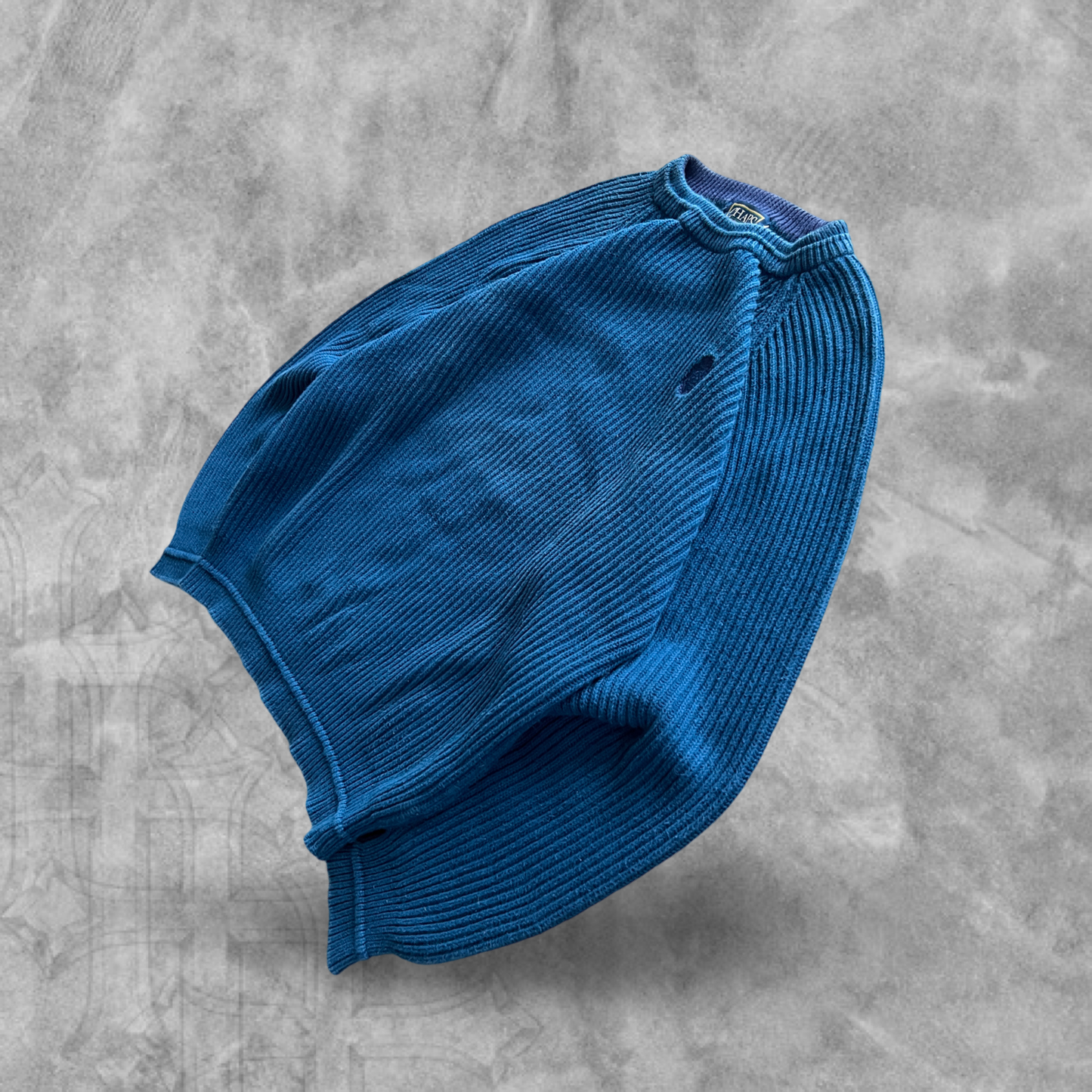 Berry Blue Chaps Ralph Lauren Knit Sweater 1990s