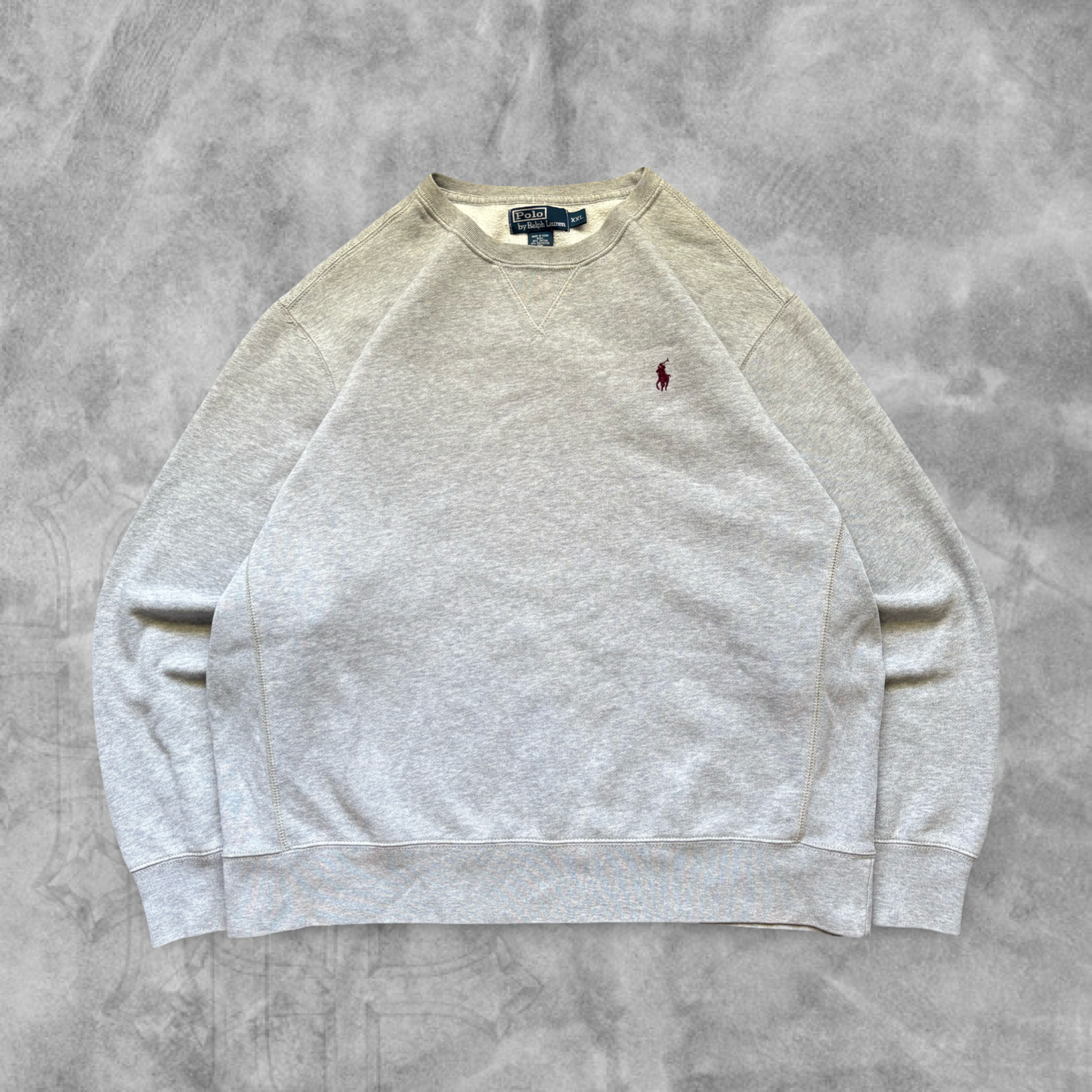 Grey Polo Sweatshirt 1990s (XL)
