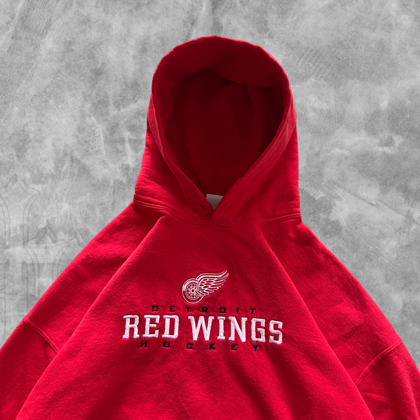 Red Detroit Red Wings Hoodie 1990s (XL)