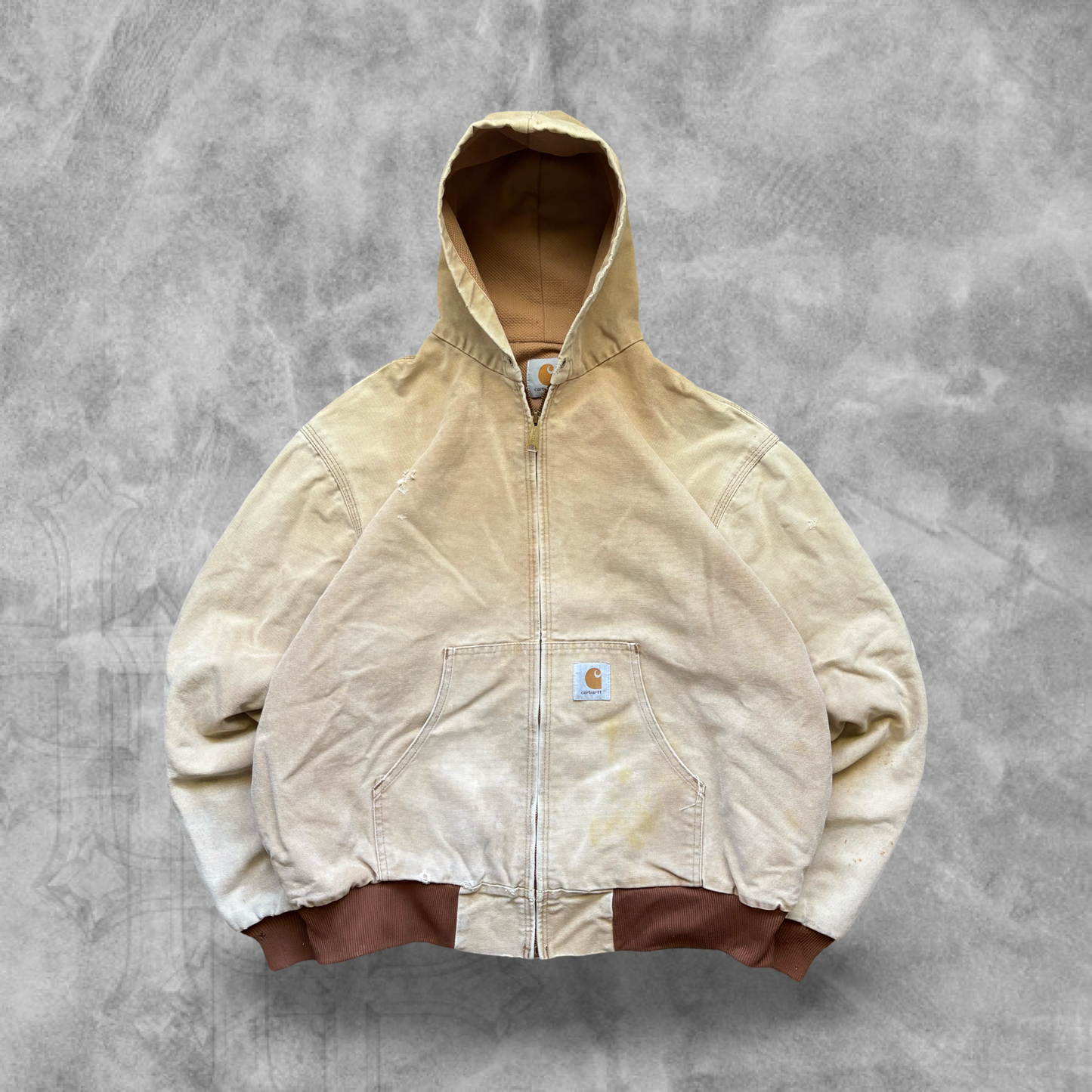 Tan Carhartt Hooded Jacket 1990s (XL)