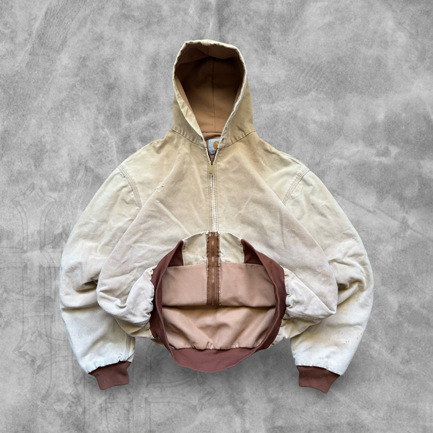 Tan Carhartt Hooded Jacket 1990s (XL)