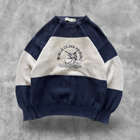 Multicolored World Class Fishing Knit Sweater (M)