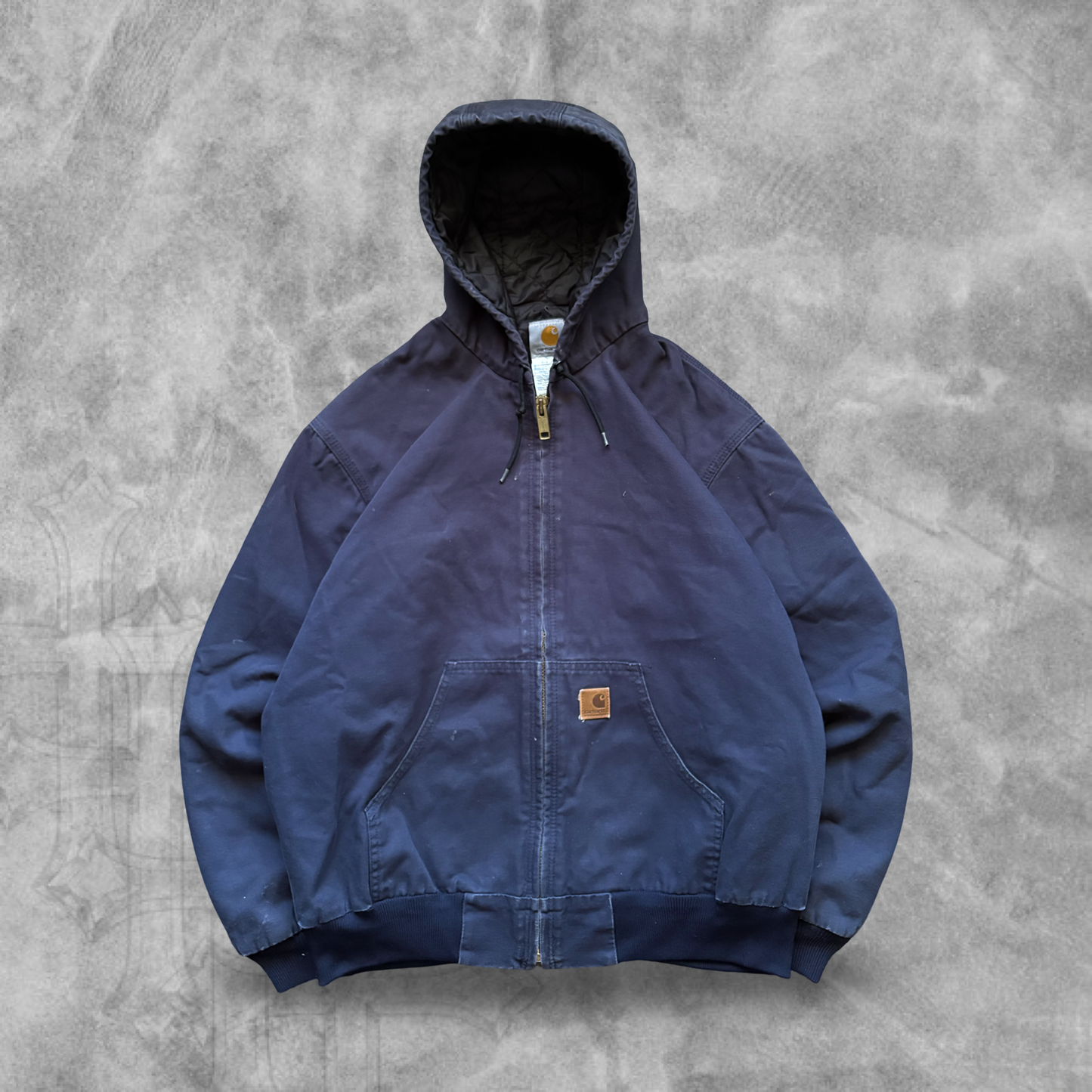 Navy Blue Carhartt Hooded Jacket 2000s (L)