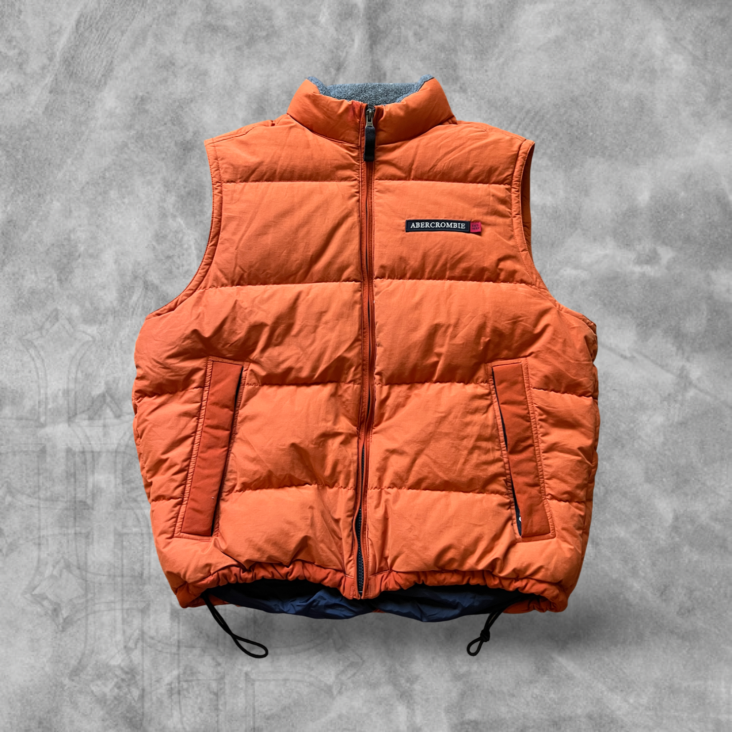 Orange Abercrombie Puffer Vest 1990s (L)
