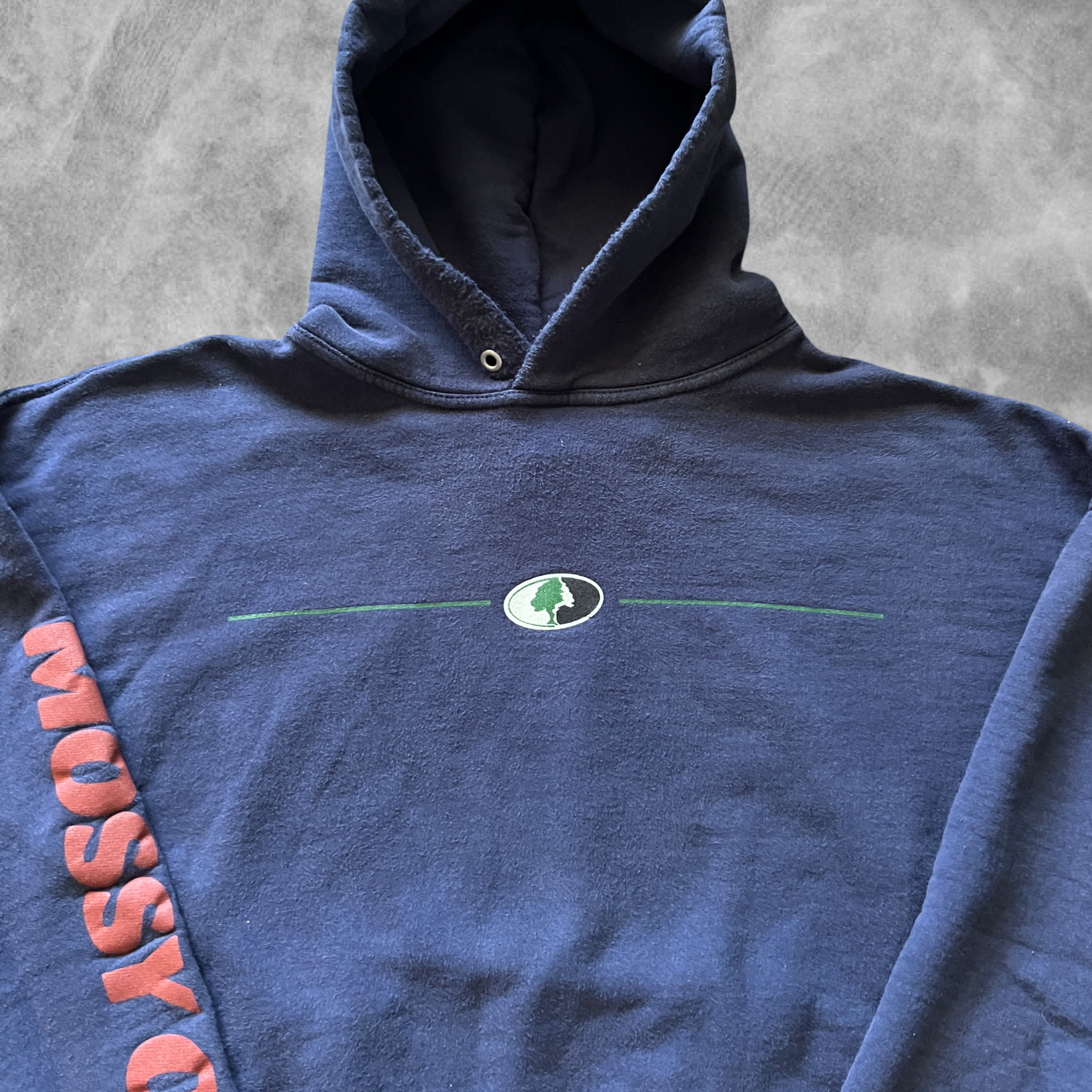 Navy Blue Mossy Oak Hoodie 1990s (XL)