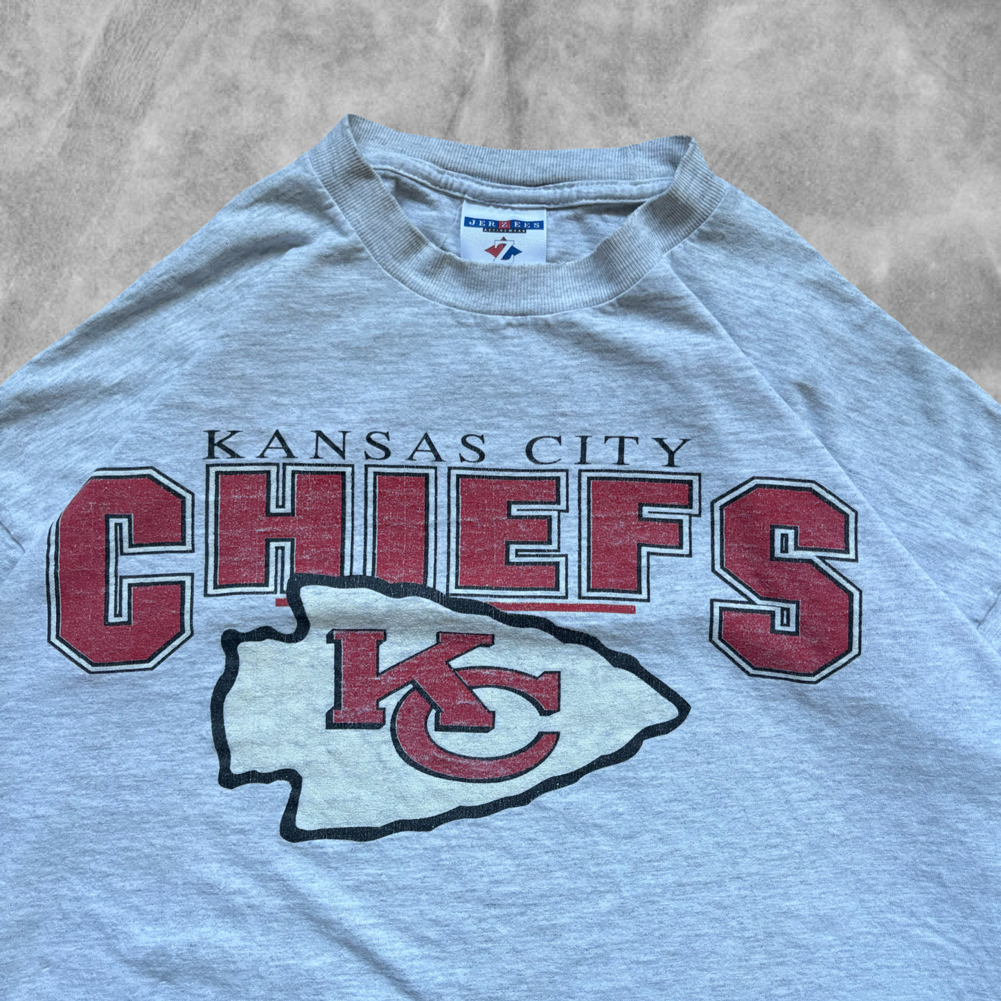 Grey Kansas City Chiefs Shirt 1990s (XL)